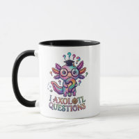 Tasse Questions Je Axolotl - Cadeau de Remise de D
