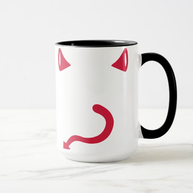 Tasse Queue de klaxons de diable rouge (Droite)