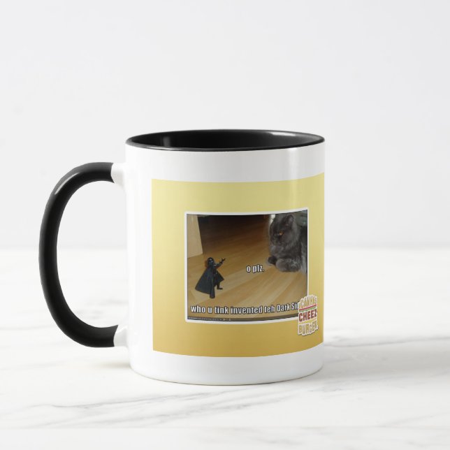 Tasse Qui a inventé le côté en noir ? (Gauche)