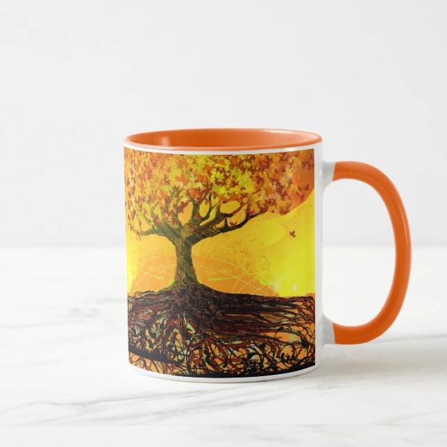 Tasse Racines D'Art Originales Courir Profondément Orang (Droite)
