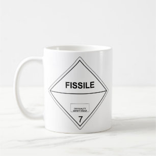 Tasse radioaktiver spaltbarer Stoffe