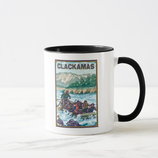 Tasse Rafting en eau blanche - Clackamas, Oregon (Droite)