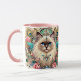 Tasse Ragdoll Cat Princess Vintag Style Pattern