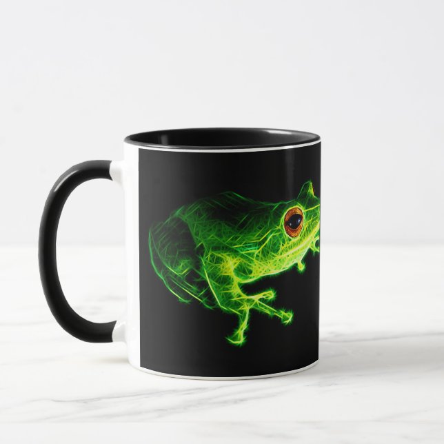 Tasse Rainette électrique vert néon - Description d'anim (Gauche)