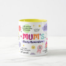 Tasse Rappel Quotidien pour Maman