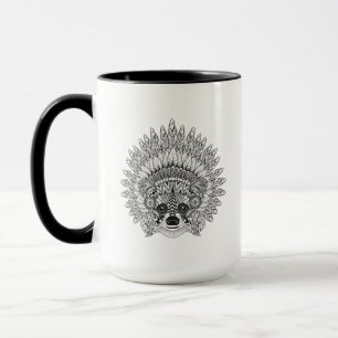 Tasse Raton laveur dans le griffonnage fait varier le