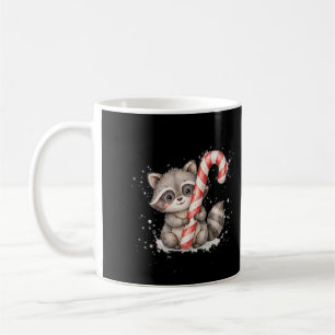 Tasse Raton Laveur Tenant un Énorme Canne à Bonbon
