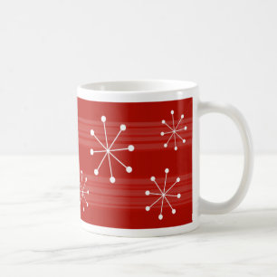 Tasse rayée rouge lumineuse géniale de vacances