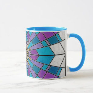 Tasse Rayon en verre de teint bleu et violet
