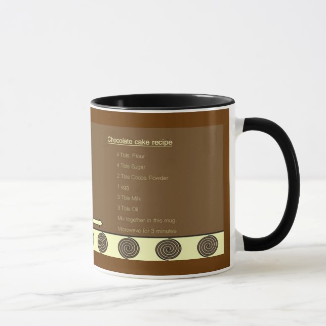 Tasse Recette de gâteau au chocolat au micro-ondes de 3  (Droite)