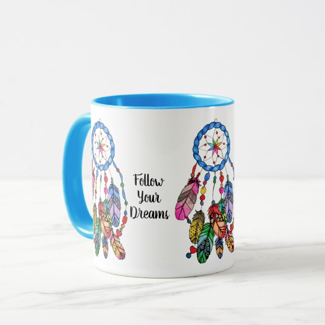 Tasse Receveur magnifique de rêve d'arc-en-ciel (Devant gauche)