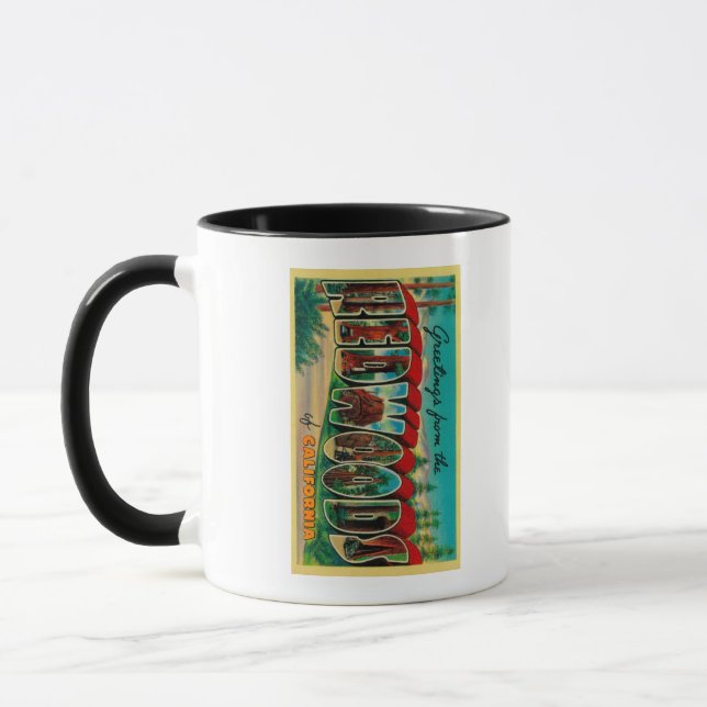 Tasse Redwoods, Californie - Scènes de grandes lettres (Gauche)