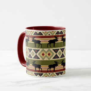 Tasse Regard ethnique vert rouge ivoire ocre