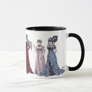 Tasse Regentschafts-Damen-historische Mode-Janes
