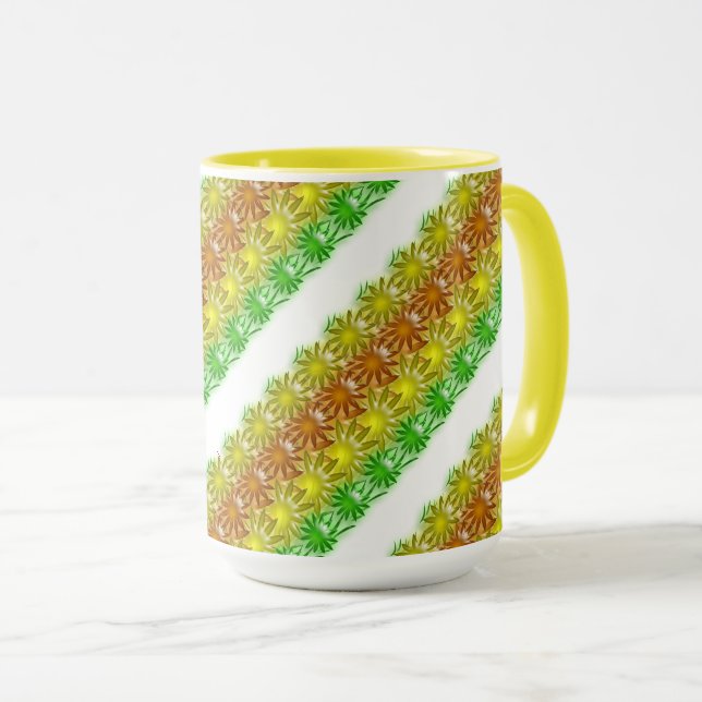 Tasse - Reihen von Gelatine Daisies (VorderseiteRechts)
