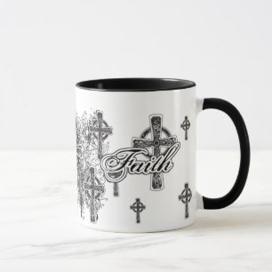 Tasse religieuse de foi et de croix