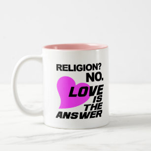 Tasse Religion und Liebe
