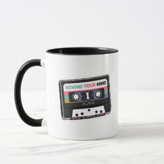 Tasse Rembobinez Votre Esprit Cassette Audio Rétro