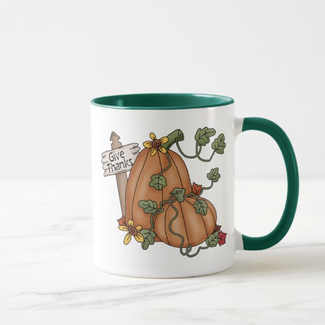 Tasse Remerciements à Thanksgiving citrouille (Droite)