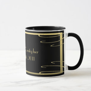 Tasse Remous élégant de noir et d'or
