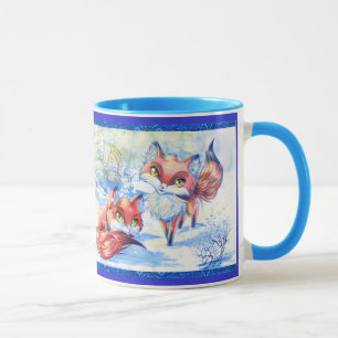 Tasse Renards d'hiver, renards d'hiver