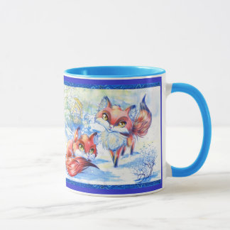 Tasse Renards d'hiver, renards d'hiver