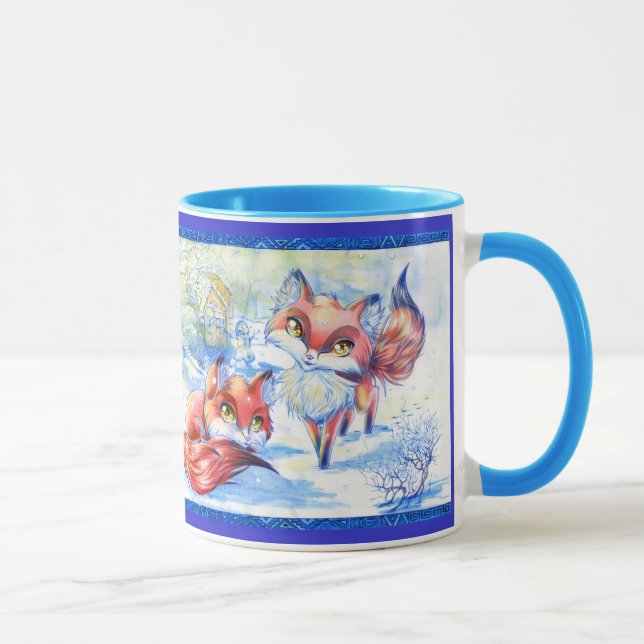 Tasse Renards d'hiver, renards d'hiver (Droite)