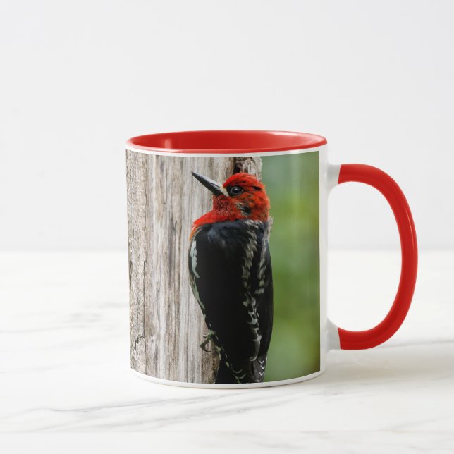 Tasse Rencontre avec un suceur à poitrine rouge (Droite)