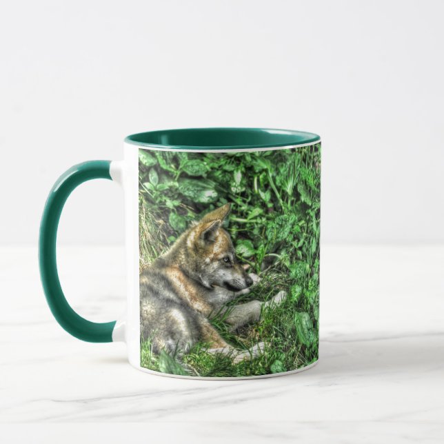 Tasse Repose bébé Loup Coupe de la faune Photo (Gauche)