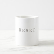 Tasse „Reset“ – Minimalistisches Typografie-Design