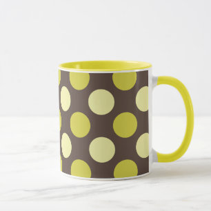 Tasse "Retro Dots - Schokolade und Limon"