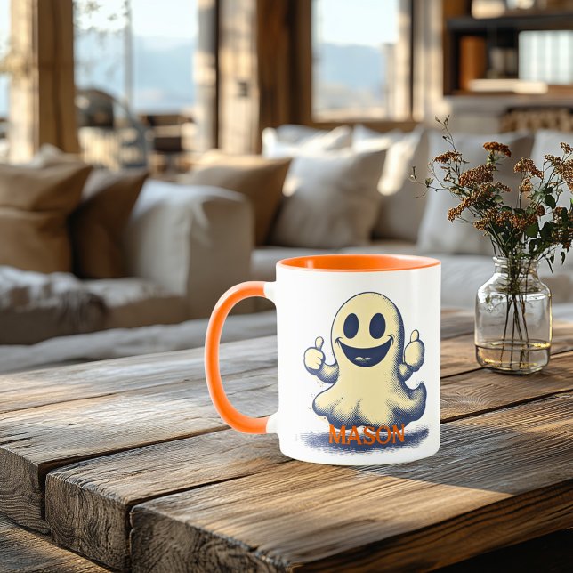 Tasse Rétro Fantôme Halloween – Vibes Surnaturelle (Créateur téléchargé)