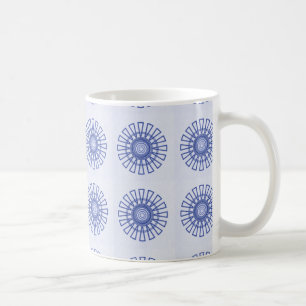 Tasse Retro Floral, Royal Blue