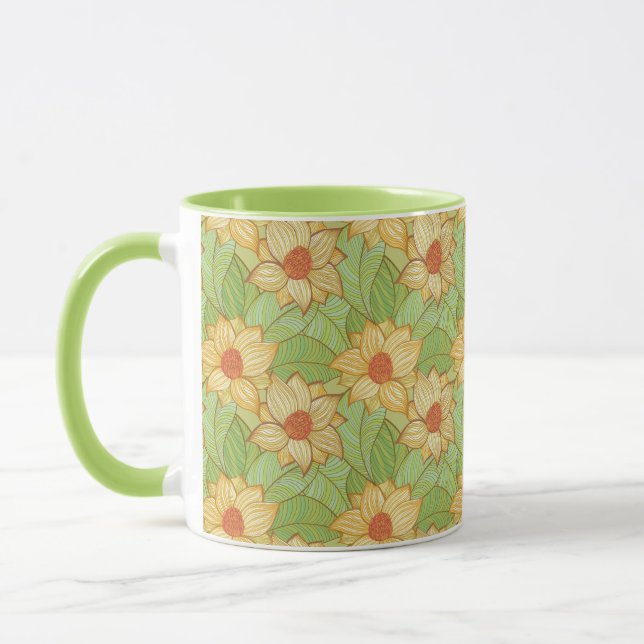 Tasse Rétro motif de magnolia (Gauche)