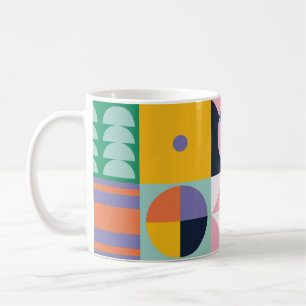 Tasse Rétro Pop Géométrie – Milieu de Siècle Color