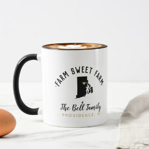 Tasse Rhode Island Farm Sweet Farm Famille Monogramme Mu