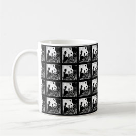 Tasse, Riesenpandas Pop Kunst, Schwarz und Weiß Kaffeetasse