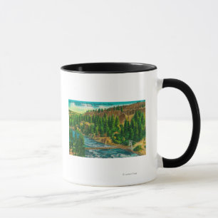 Tasse Rivière de Spokane et pont de pied de suspension