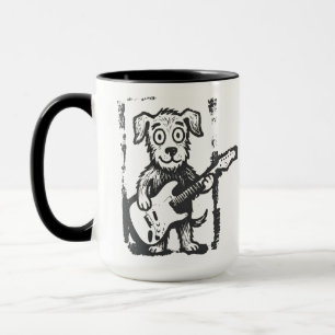 Tasse Rock Star Dog, Mug Café Chien Vintage Y2K