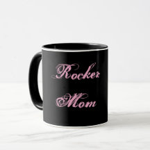 Tasse Rocker Mom Cocoa & Café (Noir & Rose)