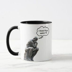 Tasse Rodin's Thinker Statue - Je pense que je vais rega