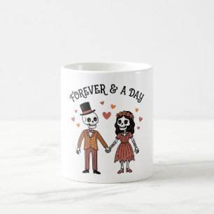 Tasse Romantique Couple de Squelettes Pour Toujour