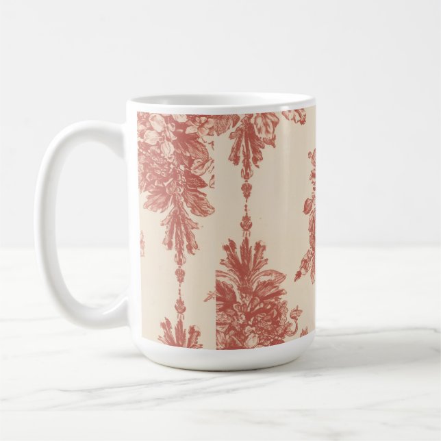 Tasse, romantischer Teppich in Rot Kaffeetasse (Links)