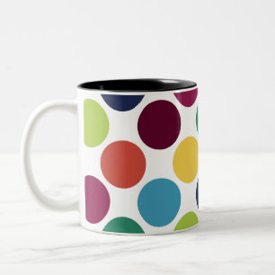 Tasse ronde de tasse de café de point de polka de