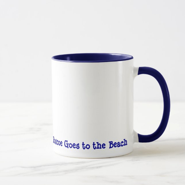 Tasse Roscoe va à la plage (Droite)