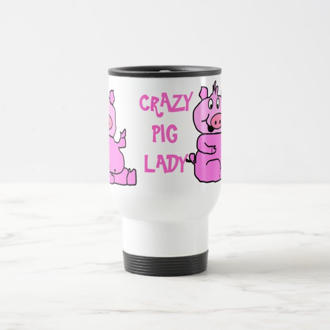 Tasse rose d'aluminium de porc de Madame" bande (Centre)