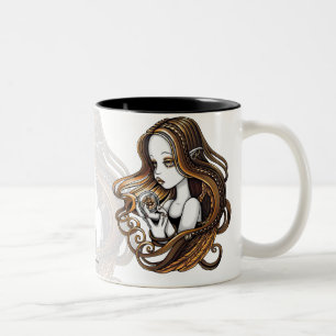 Tasse rose d'ange de boule de cristal d'ambre de