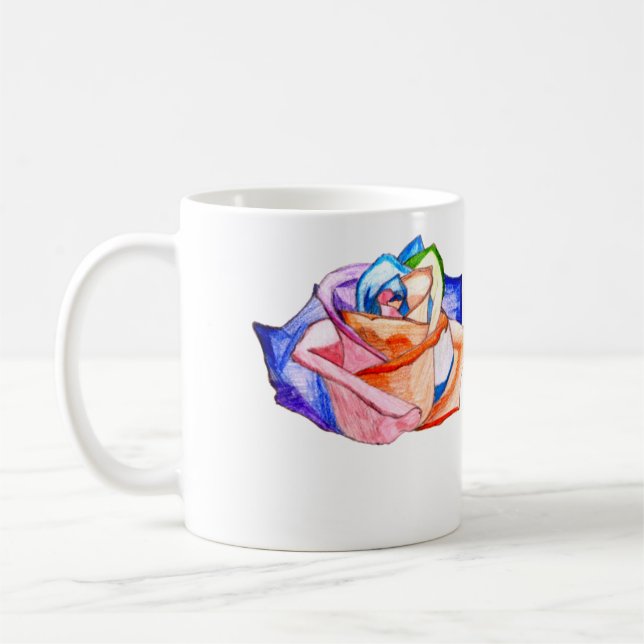 Tasse rose d'arc-en-ciel (Gauche)