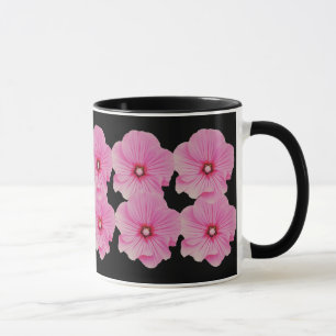 Tasse rose de conception de Lavateras