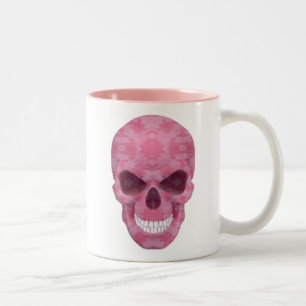 Tasse rose de crâne de camouflage